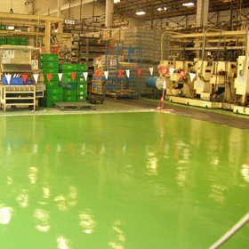 Polyurethane floor screed systems