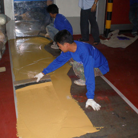 Polyurethane floor screed systems